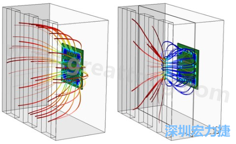 孔隙開口的長度與寬度及其在電鍍槽中的放置位置得到了優(yōu)化，從而使PCB板上的厚度變化降到最低-深圳宏力捷