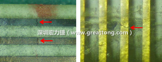 如果擔(dān)心這個方法可能對弄斷銅箔線路，也可以試著將銅箔線路旁沒有銅箔的位置切開，然后試著撕開剝離外層護膜(cover film)，達到相同的目的