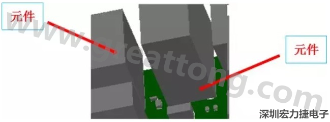 PCBA DFM問題實例2：元件距離太近，組裝干涉 