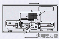 圖2：升壓電路的PCB設(shè)計(jì)示例。
